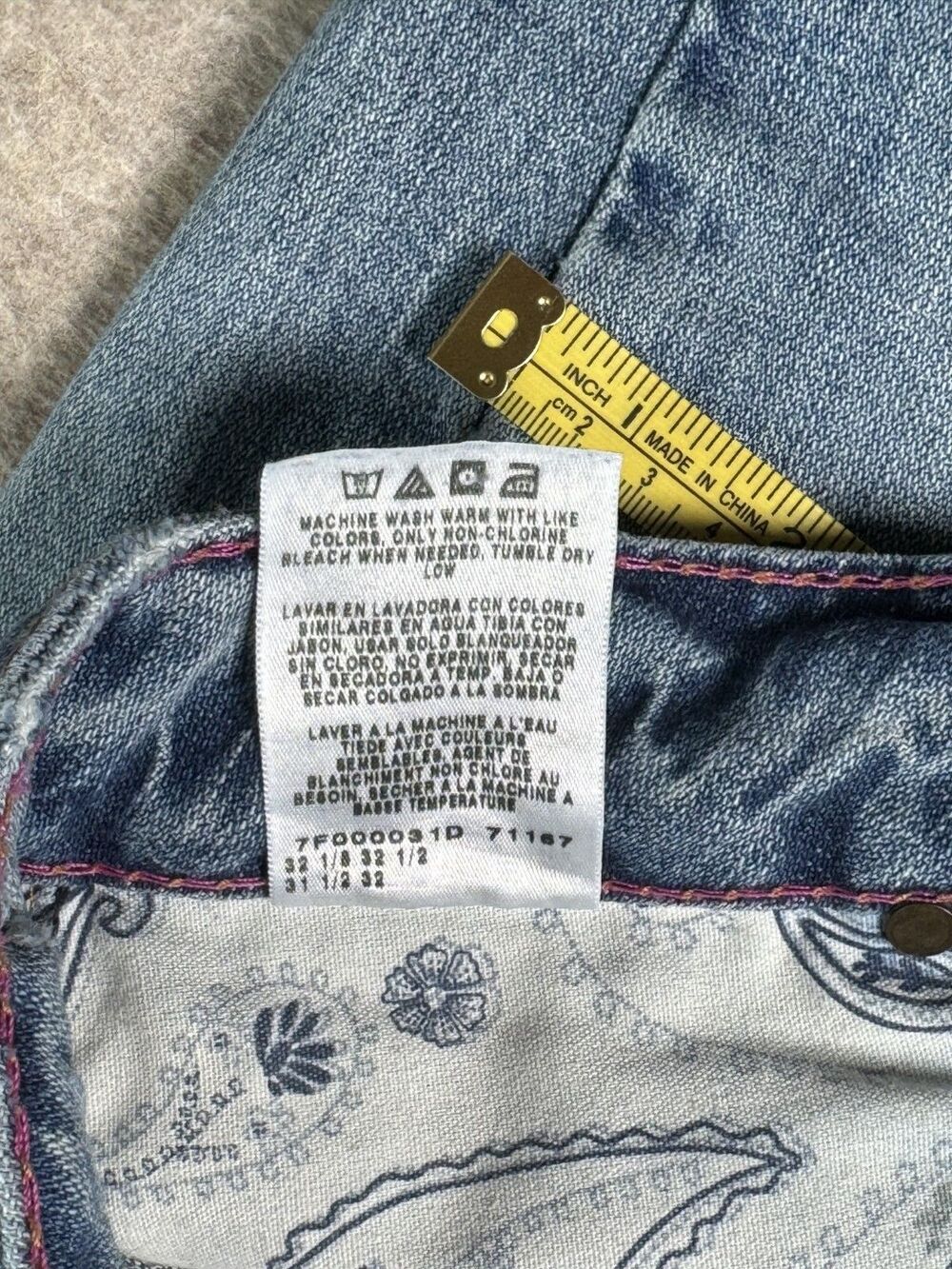 Wrangler Vintage Pink Label Bootcut Jeans Women 7/8x32 Med Wash 100% Cotton Y2K - Picture 9 of 12
